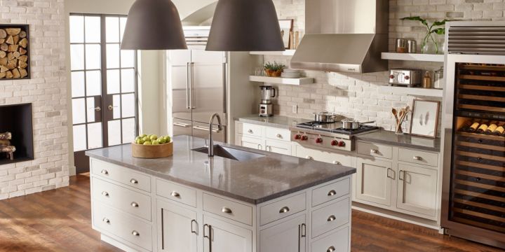 Zodiaq Concrete Carrara Kitchen 2x1