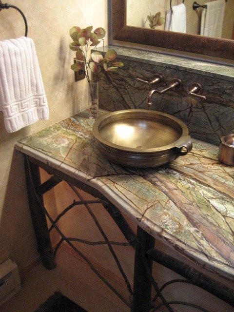eclectic bathroom