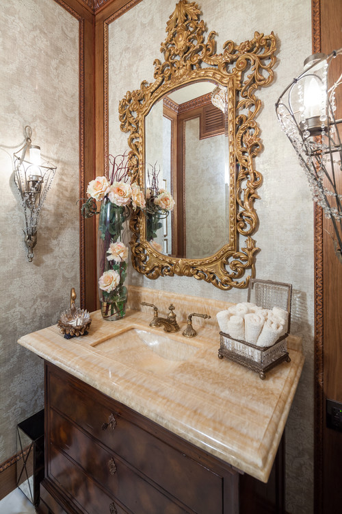 traditional powder room