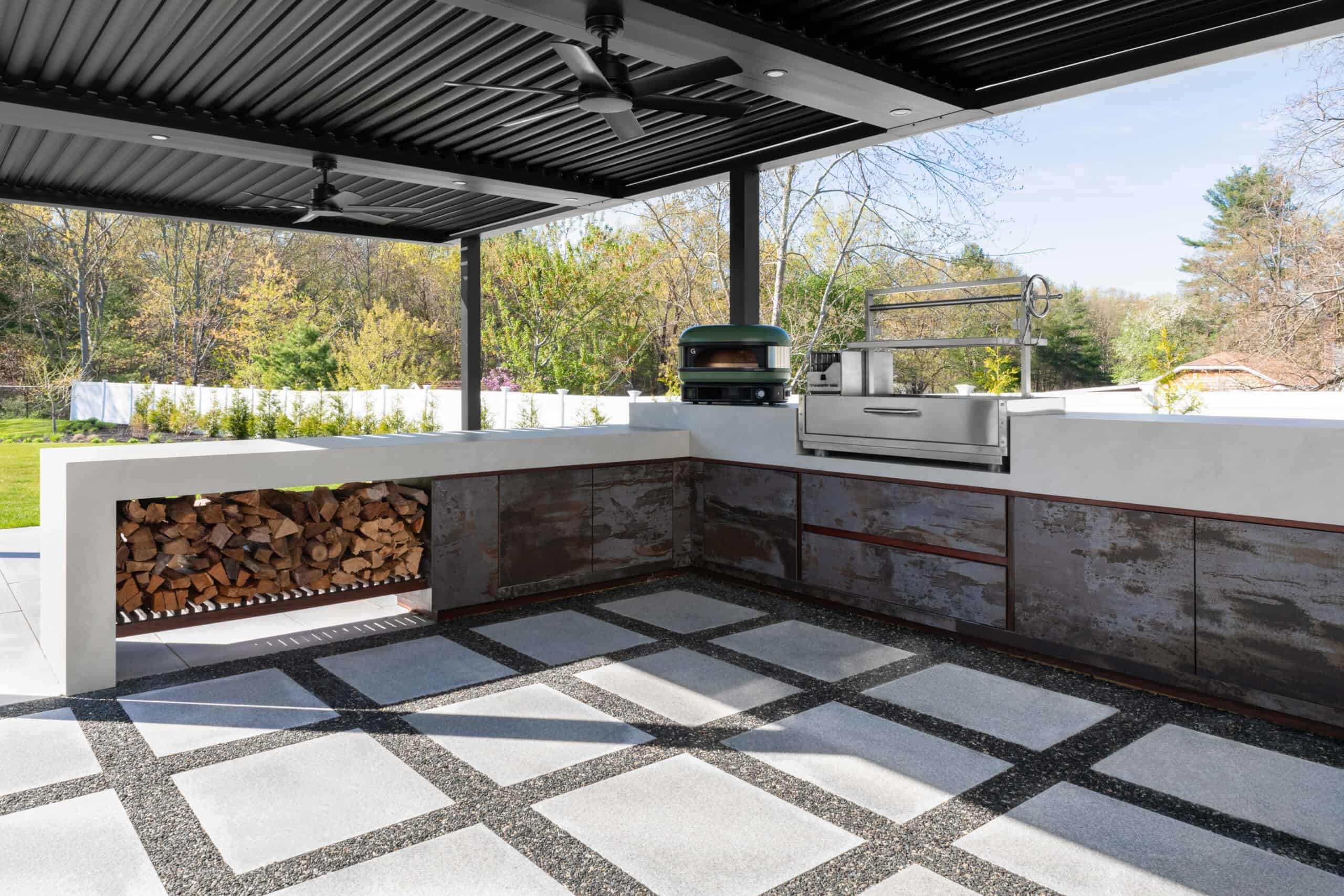Modern Outdoor Kitchen - Dover, MA | Divine Stoneworks